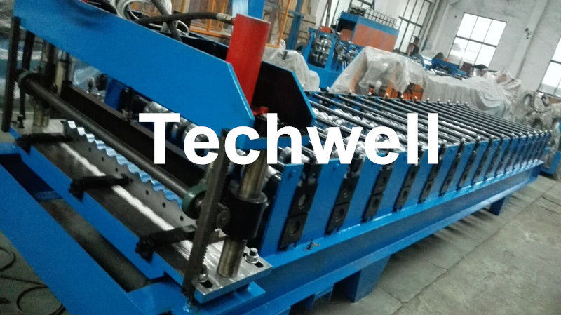 Petit pain ondulé en aluminium de toit de profil formant la machine avec le contrôle de fréquence automatique de PLC